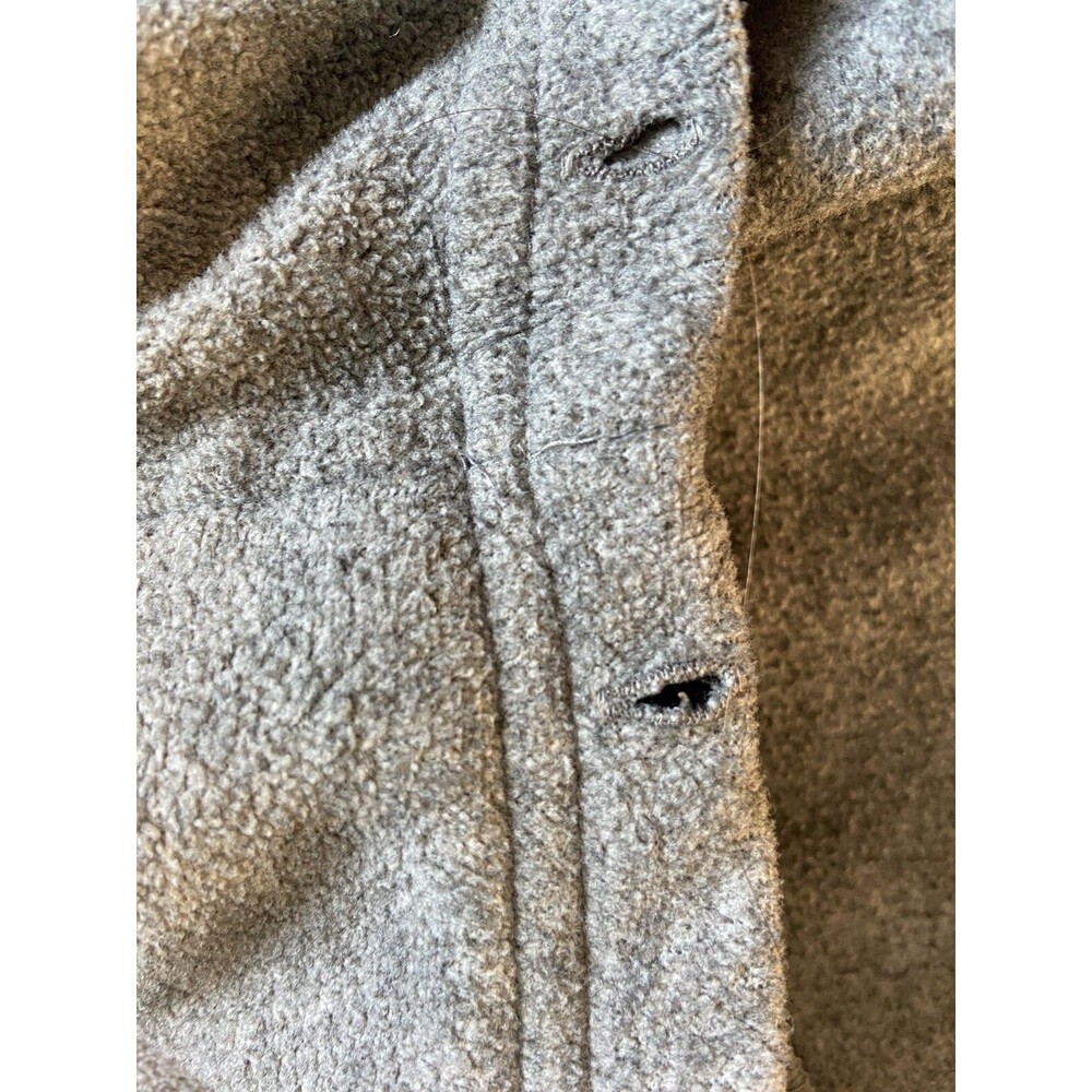 Mens Quarter Zip Fleece Pullover Size L Gray Softcore Outdoor Hiking Casual Warm - Picture 10 of 11